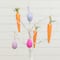 2ft. Pre-Lit Artificial Easter Egg and Carrots Ornament Twig Tree with 24 Warm White LED Lights